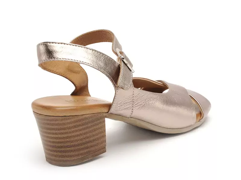 Coco Abricot MANDAGOUT Bronze Sandales à Talons Femme