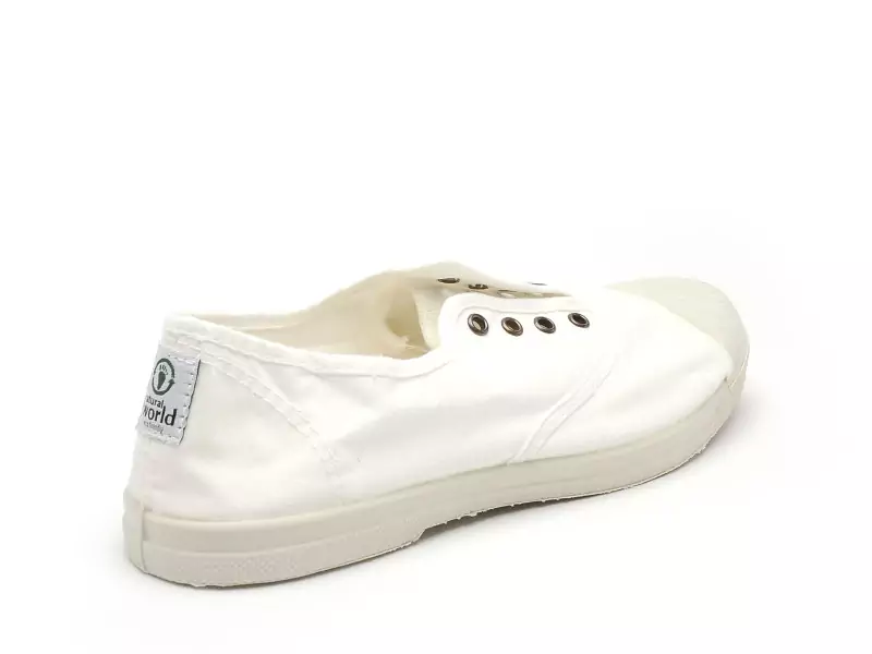 Natural World 102 Blanc Baskets Basses Femme