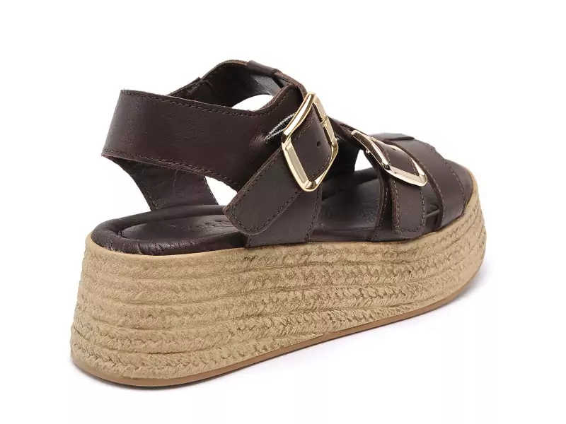 Coco Abricot MANEGLISE Marron Sandales à Talons Femme