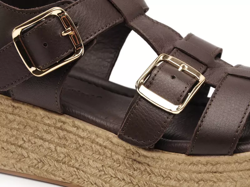 Coco Abricot MANEGLISE Marron Sandales à Talons Femme