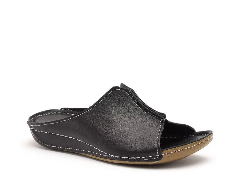 Andrea Conti 0027423 Noir Mules et Sabots Plats Femme