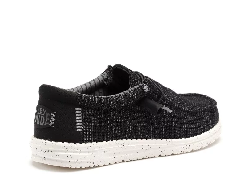 DUDE WALLY STRECH SOX 41838 Noir Mocassins Homme