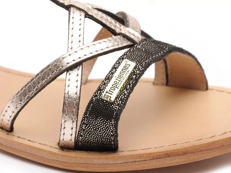 Les Tropeziennes HIRONELA F Noir Sandales Plates Femme