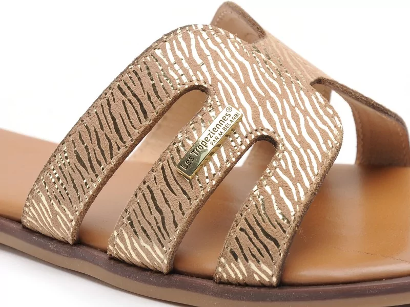 Les Tropeziennes HAMIGA F Beige Mules et Sabots Plats Femme