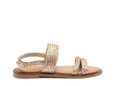 DOBELLE F Or Sandales Plates Femme