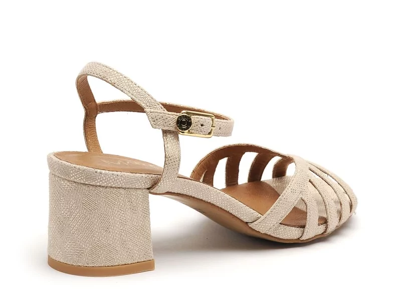 Maroli 7702 Beige Sandales à Talons Femme
