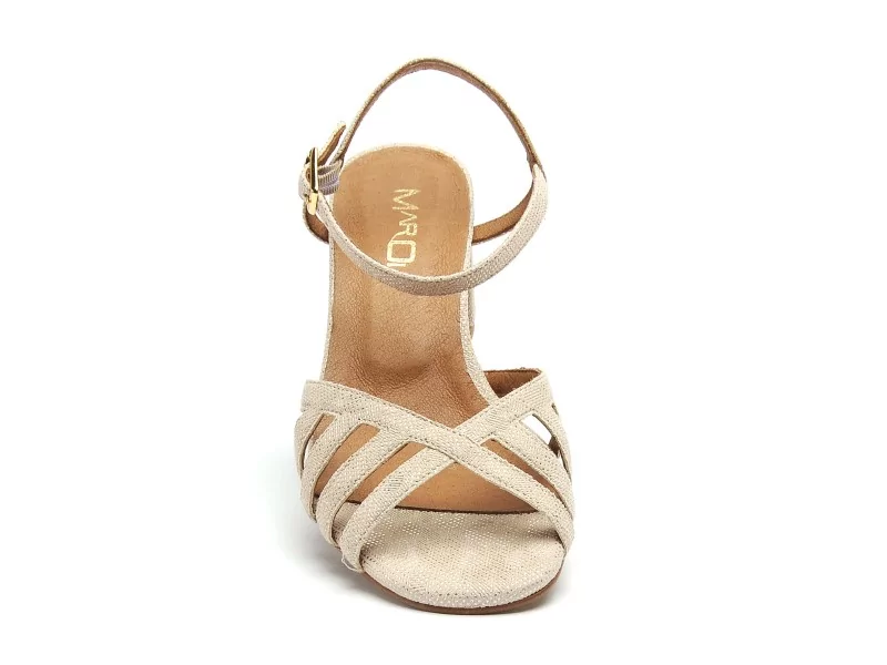 Maroli 7702 Beige Sandales à Talons Femme