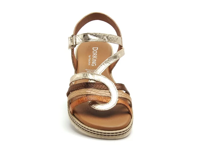 Dorking D9113 Or Sandales à Talons Femme