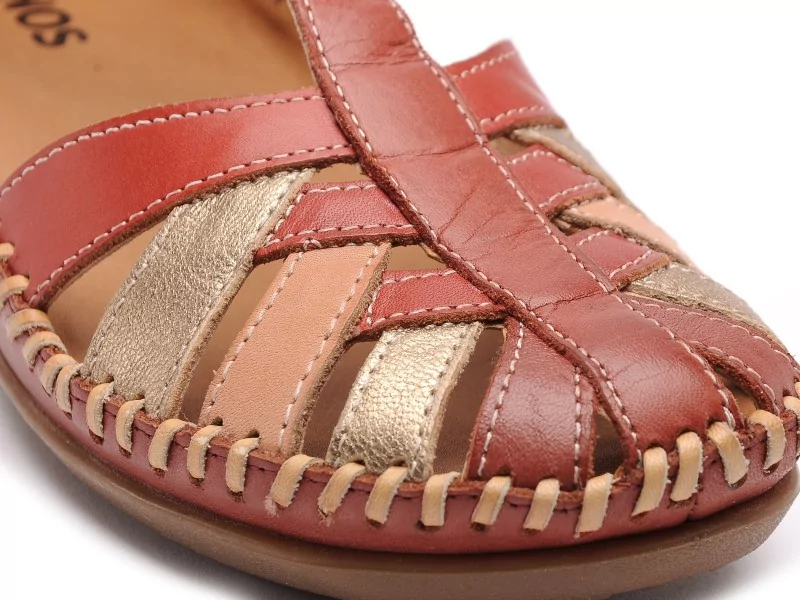 Pikolinos CADAQUES W8K0705 C1 Rouge Sandales à Talons Femme