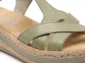 Rieker V0919 Vert Sandales à Talons Femme
