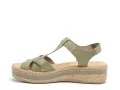 Rieker V0919 Vert Sandales à Talons Femme