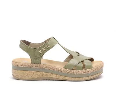 V0919 Vert Sandales à Talons Femme