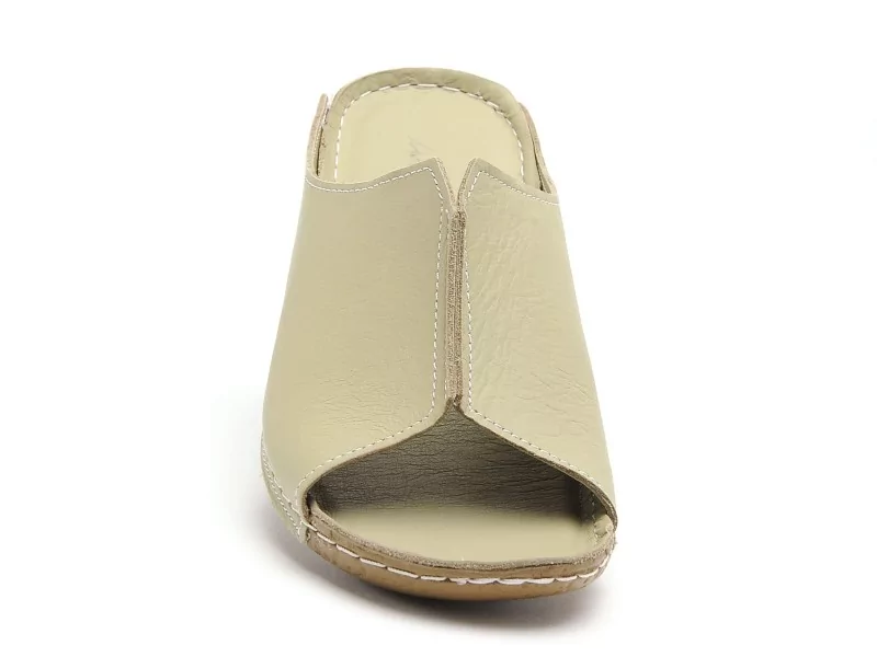Andrea Conti 0027423 Kaki Mules et Sabots Plats Femme