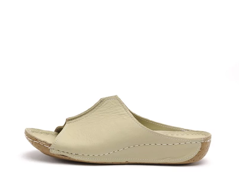 Andrea Conti 0027423 Kaki Mules et Sabots Plats Femme