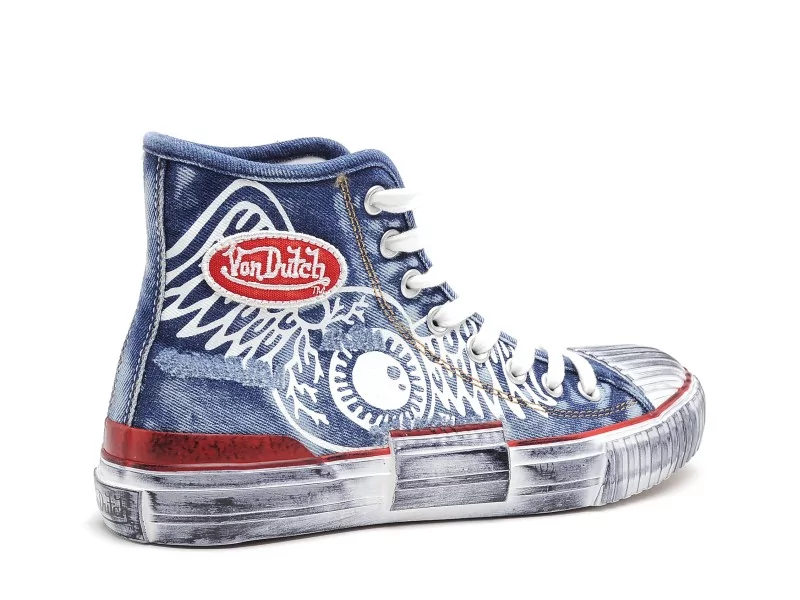 Von Dutch VINTO Bleu Baskets Montantes Homme
