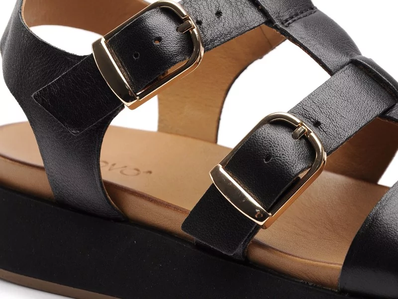 Inuovo A96046 Noir Sandales à Talons Femme