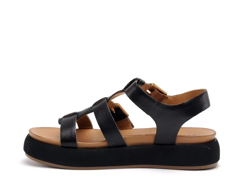 Inuovo A96046 Noir Sandales à Talons Femme