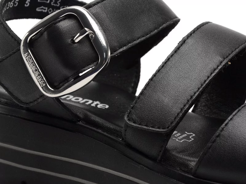 Remonte D3N50 Noir Sandales à Talons Femme