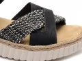 Rieker 69269 Noir Sandales à Talons Femme