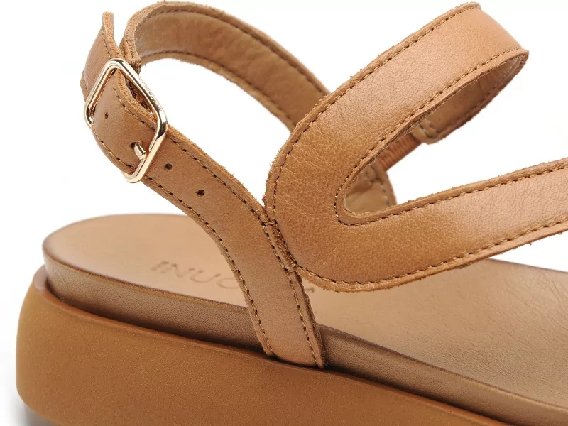 Inuovo A96003 Marron Sandales Plates Femme