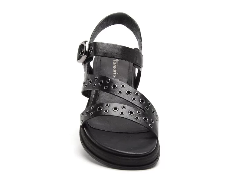 Tamaris 28217 46 Noir Sandales Plates Femme