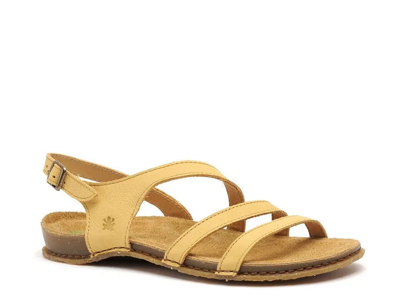 El Naturalista PANGLAO N5811 Jaune Sandales Plates Femme