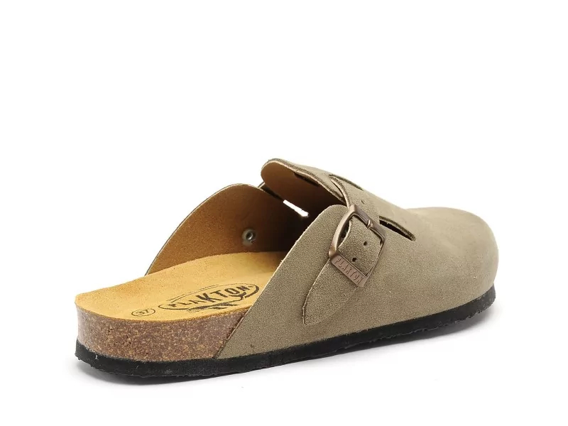 Plakton BLOGG 181539 Kaki Mules et Sabots Plats Femme