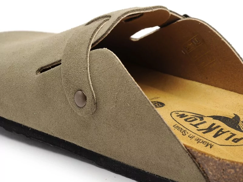 Plakton BLOGG 181539 Kaki Mules et Sabots Plats Femme