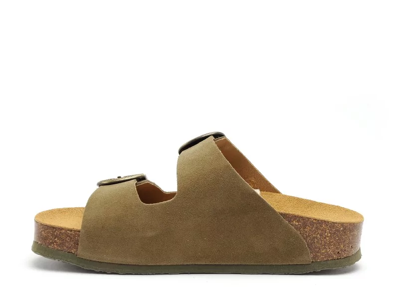 Plakton CP BETAWEST 340010 Kaki Mules et Sabots Plats Femme