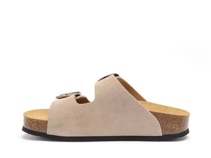 Plakton CP BETAWEST 340010 Beige Mules et Sabots Plats Femme