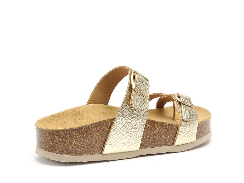 Plakton CP BOMBAY 341032 Or Mules et Sabots Plats Femme