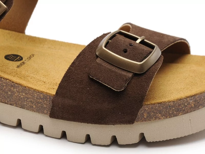 Plakton COOL 356219 Marron Sandales Plates Femme