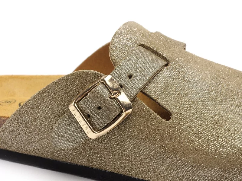 Plakton BLOGG 181539 Kaki Mules et Sabots Plats Femme