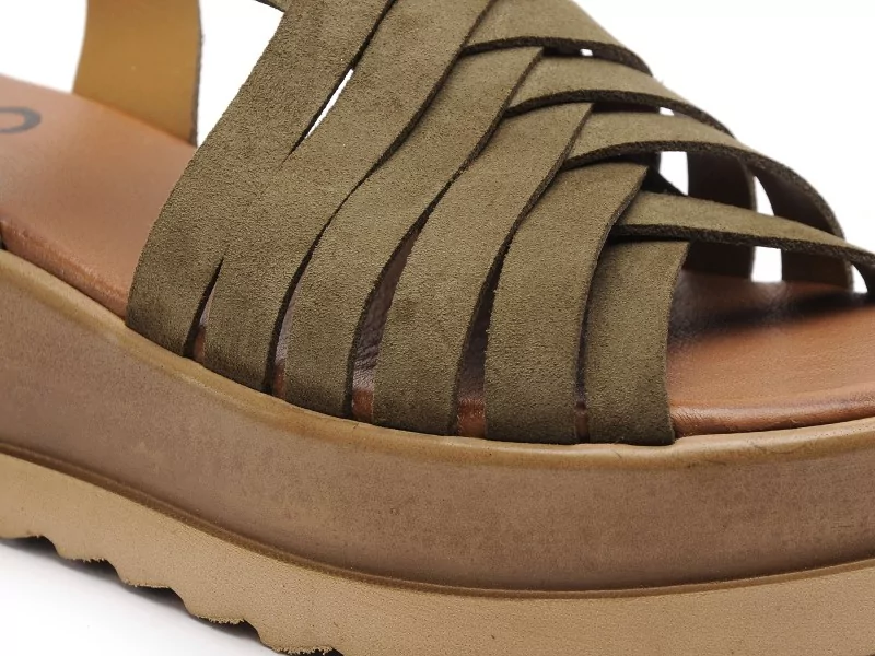 BUENO KIERA Kaki Sandales à Talons Femme