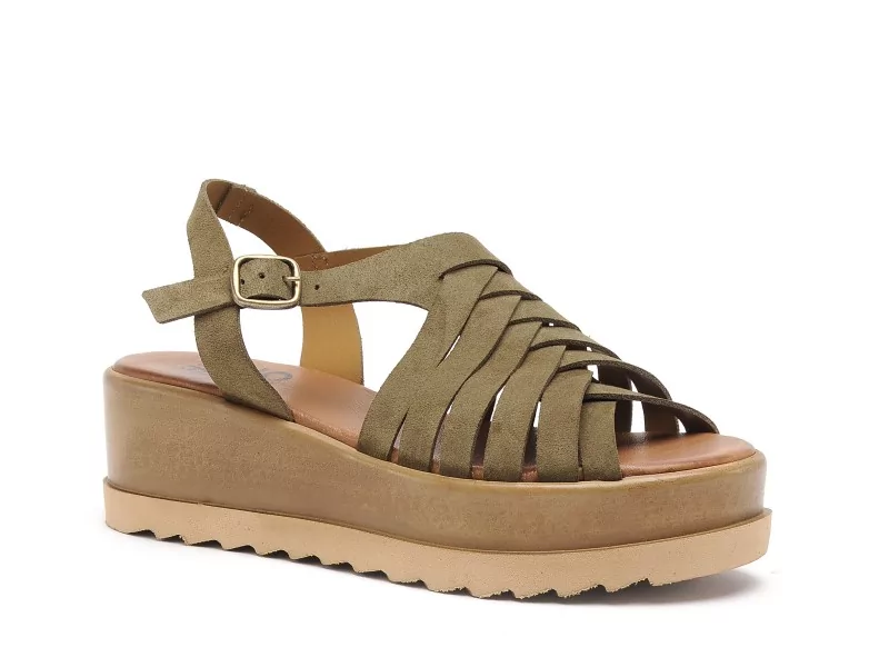 BUENO KIERA Kaki Sandales à Talons Femme