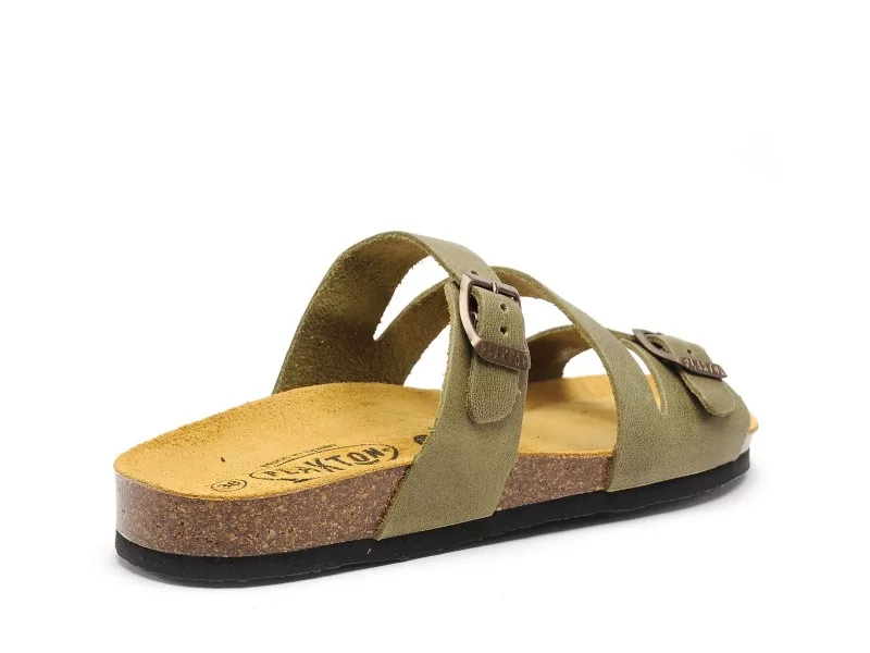Plakton BOLINO 181210 Vert Mules et Sabots Plats Femme