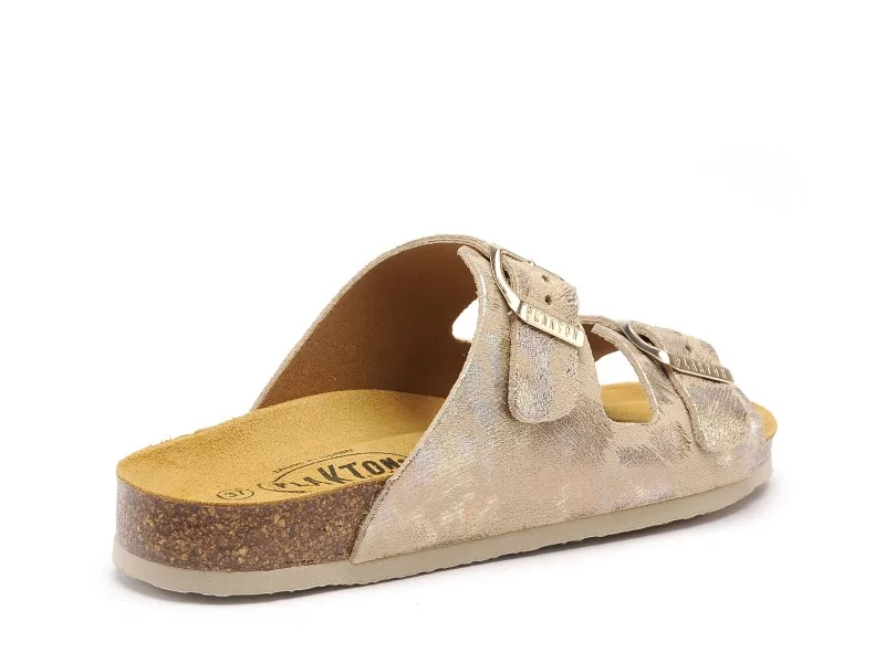 Plakton BETA 180010 Or Mules et Sabots Plats Femme