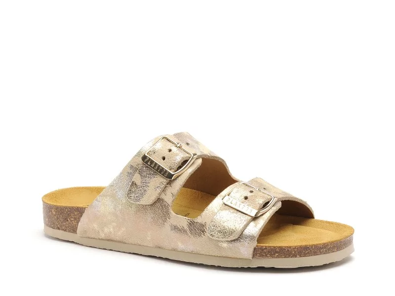 Plakton BETA 180010 Or Mules et Sabots Plats Femme