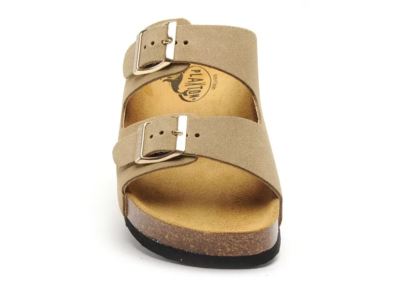 Plakton CP BETA 340010 Beige Mules et Sabots Plats Femme