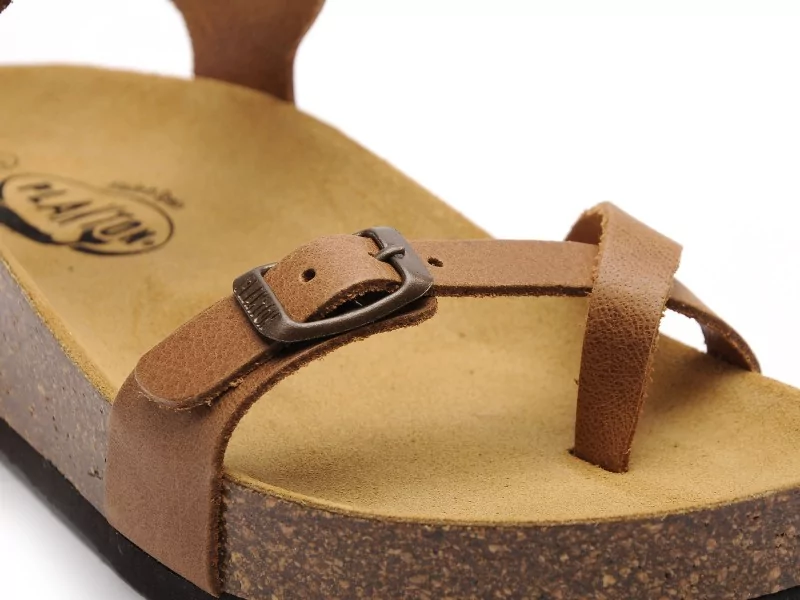 Plakton CP ZOMBA 341016 Marron Sandales Plates Femme