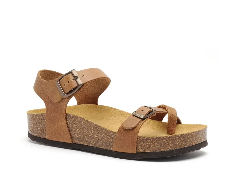 Plakton CP ZOMBA 341016 Marron Sandales Plates Femme