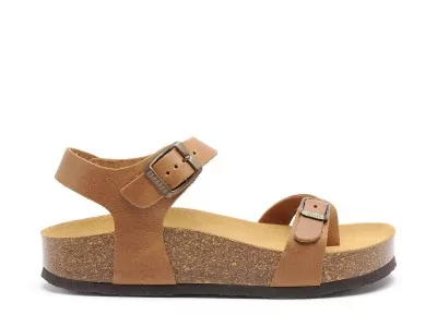 CP ZOMBA 341016 Marron Sandales Plates Femme