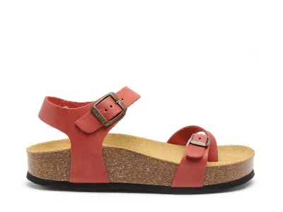 CP ZOMBA 341016 Rouge Sandales Plates Femme