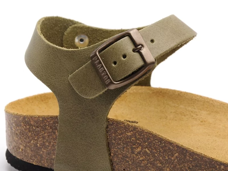 Plakton CP ZOMBA 341016 Kaki Sandales Plates Femme