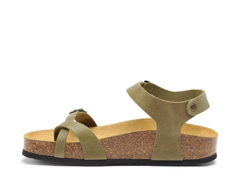 Plakton CP ZOMBA 341016 Kaki Sandales Plates Femme