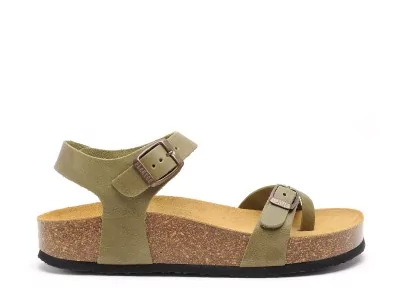 CP ZOMBA 341016 Kaki Sandales Plates Femme