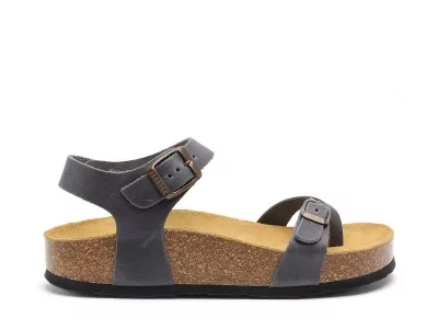 CP ZOMBA 341016 Bleu Sandales Plates Femme