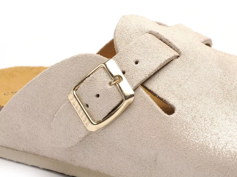 Plakton BLOGG 181539 Beige Mules et Sabots Plats Femme