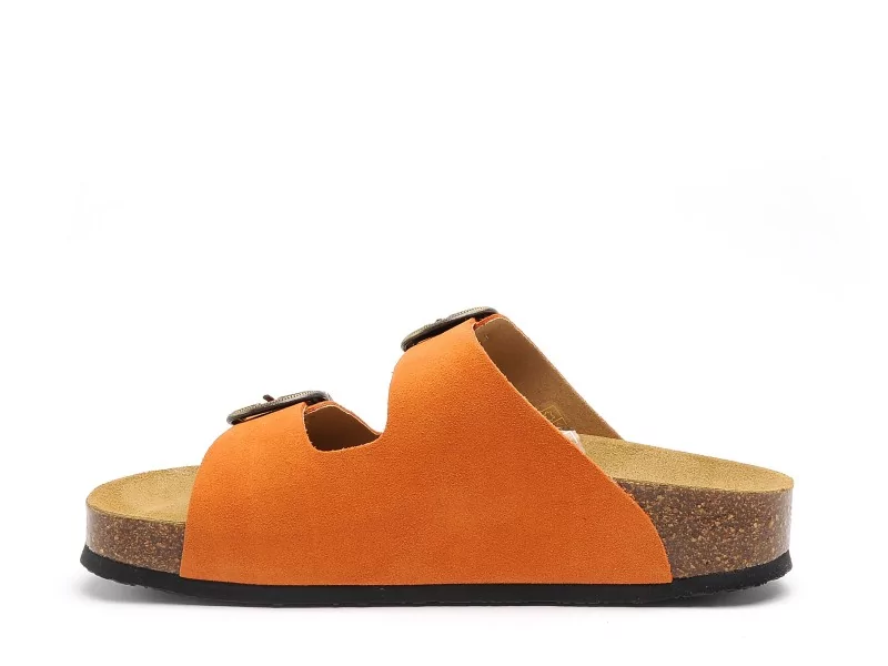 Plakton CP BETAWEST 340010 Orange Mules et Sabots Plats Femme