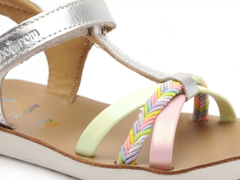 Shoo Pom GOA SALOME Argent Sandales Fille